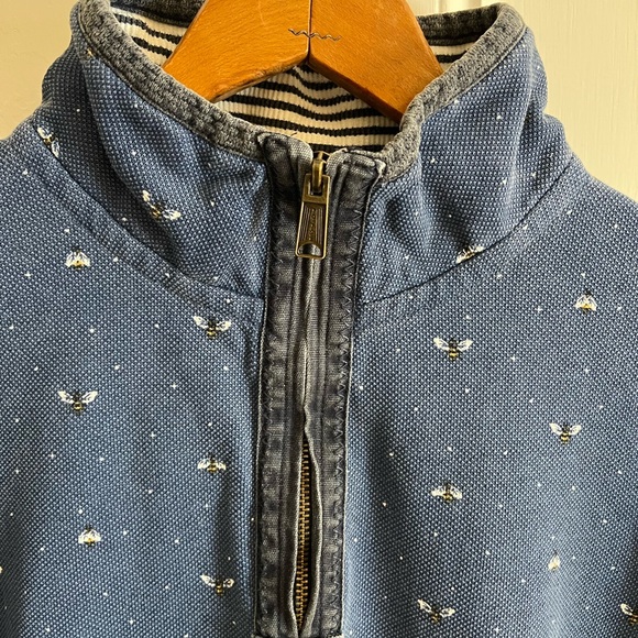 Fat Face The Airlie Navy Bumble Bee 3/4 Zip WMs Size UK 12/US 8 - Picture 7 of 11